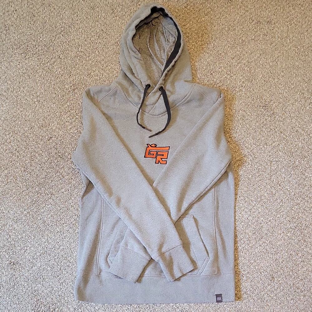 New Era Gray Pullover Hoodie Women's M Blended Fabric Kangaroo Pocket